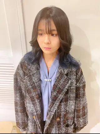セミロング 韓国ヘア🇰🇷 スズキのヘアスタイル