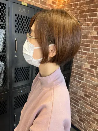 ショート カラー パーマ ヘアアレンジ メンズ キッズ ネイル マツエク・マツパ アイブロウ 久木原 ゆりのヘアスタイル