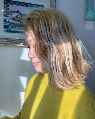 ミディアム カラー 原田 慎吾のヘアスタイル