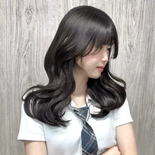 セミロング lafit kaede/韓国ヘアのヘアスタイル
