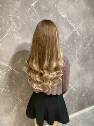 ロング RIN シールエクステのヘアスタイル