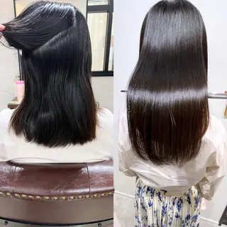 セミロング 縮毛矯正×髪質改善 店長　DAITOのヘアスタイル