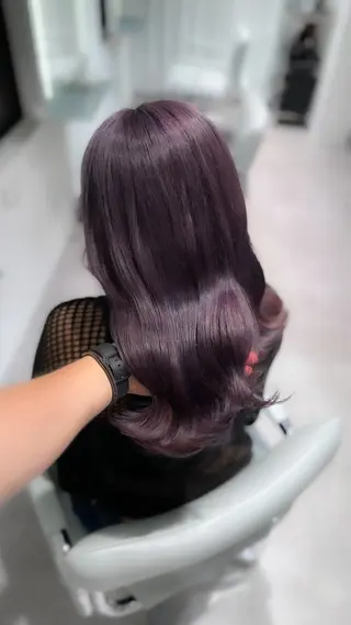 セミロング カラー 髪質改善 支持率 Ｎｏ.1いぶきのヘアスタイル