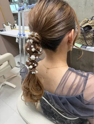 ロング ヘアアレンジ 坂本 沙也加のヘアスタイル