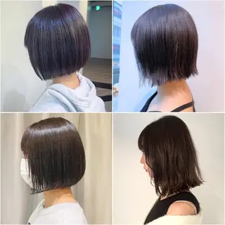 ショート ヘアアレンジ カラー パーマ 🖤小顔ボブ/ウルフ レイヤー🖤山本諒のヘアスタイル