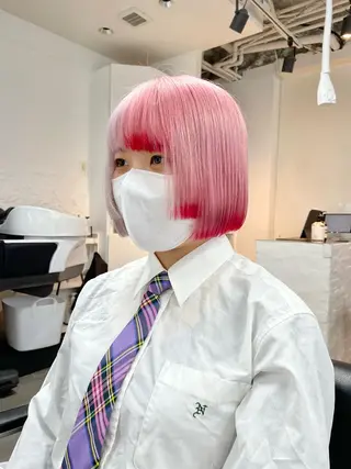 ミディアム カラー ハイトーン×レイヤー ／遠藤将太のヘアスタイル