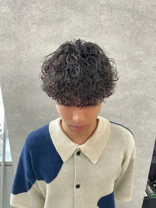 ショート カラー パーマ ヘアアレンジ メンズ スパイキー/フェザー /波巻き/かいとのヘアスタイル