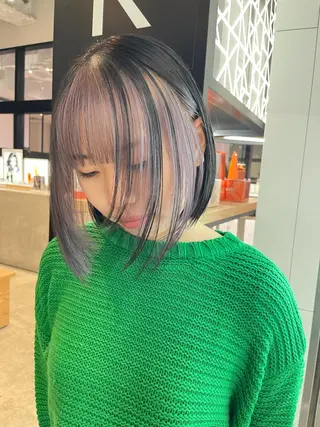 ミディアム カラー 💜ハイトーン💛 マジカルかいちゃんのヘアスタイル