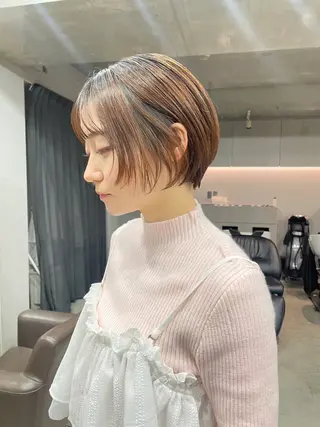 ショート カラー 表参道🌿赤み消し カラー/チナツのヘアスタイル