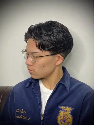 ショート パーマ メンズ 柄﨑 比呂/ancielのヘアスタイル