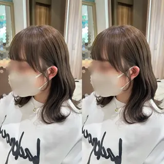 ミディアム カラー ヘアアレンジ 盛れる韓国ヘア♡ 🌻鈴木花🌈のヘアスタイル