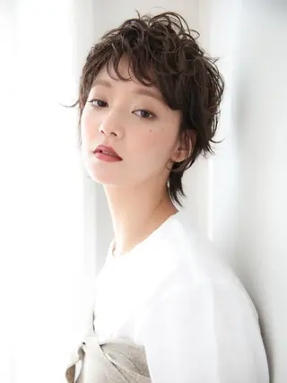 ショート カラー パーマ レイヤーカット✂️ 横浜No1♡下鳥翔子のヘアスタイル