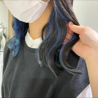 セミロング カラー ヘアアレンジ 吉水 彩乃 /ボブ/艶感カラーのヘアスタイル