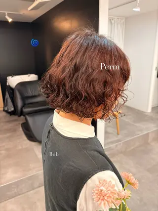 ショート パーマ 暖色･似合わせカラー (廣石沙英🎀)のヘアスタイル