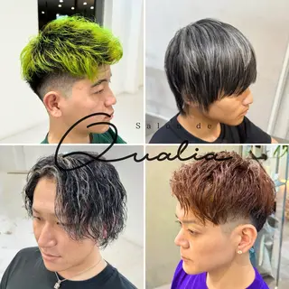 カラー メンズ ハイトーン/外国人風 カラー/メンズパーマのヘアスタイル