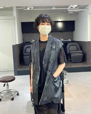 ショート カラー パーマ メンズカット メンズパーマのヘアスタイル
