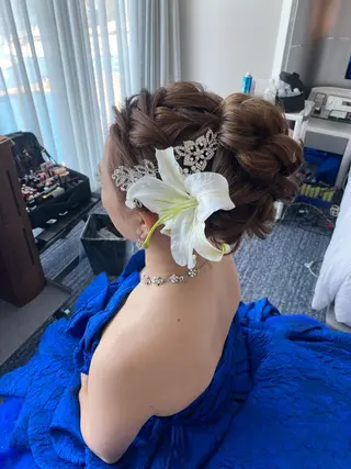 ミディアム ヘアアレンジ Mikazuki オーナーTeradaのマツエク・マツパデザイン