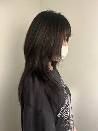 ロング Airi 韓国y2k ハイレイヤーのヘアスタイル