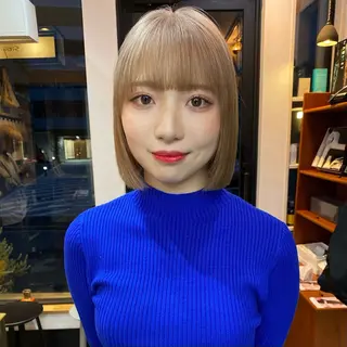 ミディアム カラー ダウンパーマ 【sity.ザイク】のヘアスタイル