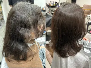 セミロング ayu omochaのヘアスタイル