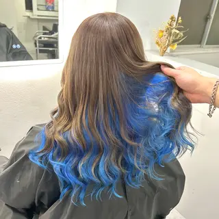 カラー 大阪ケアブリーチ/ ミルクティーベージュのヘアスタイル