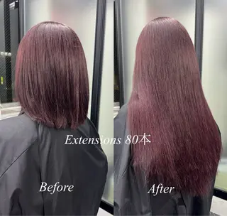 ロング カラー シールエクステ特化 ハイトーン、NANAのヘアスタイル