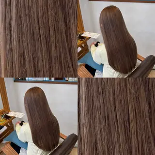 ロング カラー RINNO🌷透明感 カラー/縮毛矯正のヘアスタイル
