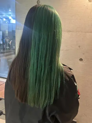 ロング カラー qiie ワンカラー ダブルカラーのヘアスタイル