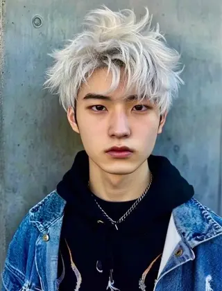 メンズ isseiハイトーン /韓国レイヤーのヘアスタイル