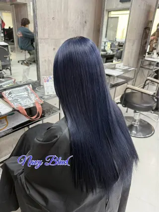 ロング カラー メンズ ☁️かずき☁️青.紫 推し活カラー💫のヘアスタイル