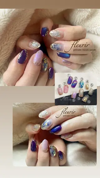 ネイル フルリール 【プライベートサロンのネイルデザイン
