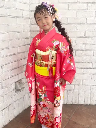 キッズ あやかショート 白髪ぼかしのヘアスタイル