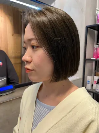 ミディアム カラー 赤み消しカラー/ ナチュラル/トモキのヘアスタイル