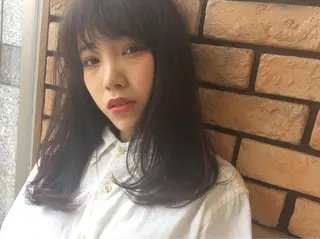 ミディアム カラー パーマ ヘアアレンジ 日比 貴大/ minim hairのヘアスタイル