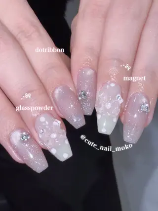 ネイル GO TODAY SHAiRE SALON原宿 Liber所属・️🫧もこ 艶感ネイル🫧のネイルデザイン