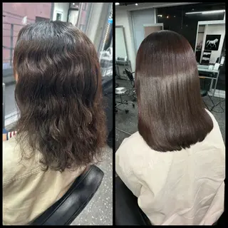 ミディアム パーマ 髪質改善⭐️縮毛矯正 中野⭐️Rinaのヘアスタイル