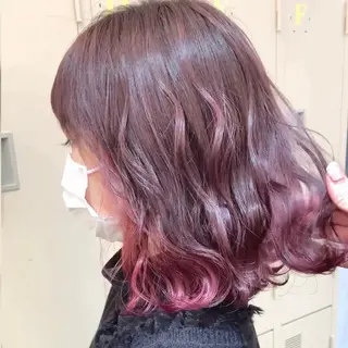 ミディアム カラー ヘアアレンジ 代表🎀 ふわモテ愛 され髪🩷yumiのヘアスタイル