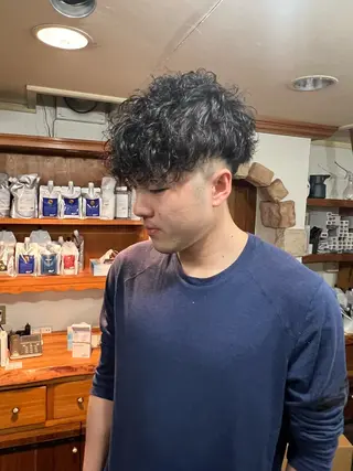 パーマ メンズ 名取 純平のヘアスタイル