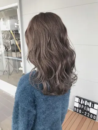 セミロング カラー lani ブリーチ /ダブルカラーのヘアスタイル