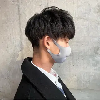 ショート メンズ 🩵色落ち可愛い 寒色カラー🩵のヘアスタイル