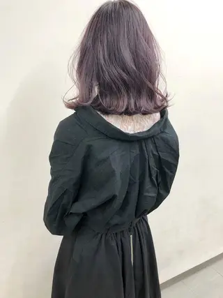 ミディアム 顔まわり／髪質改 善／白髪ぼかし／中山のヘアスタイル