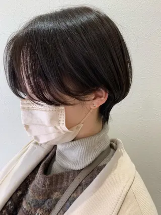 ショート hub hair レイヤー/透明感のヘアスタイル