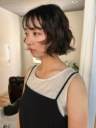 ショート パーマ ボブ・レイヤー ・パーマ【iri】のヘアスタイル