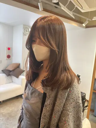 透明感カラー🫧 高田李胡のヘアスタイル
