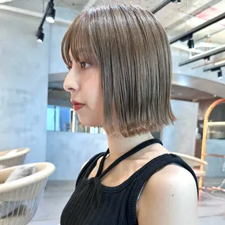 ミディアム ボブ/くびれボブ/ 髪質改善/Ru-kaのヘアスタイル