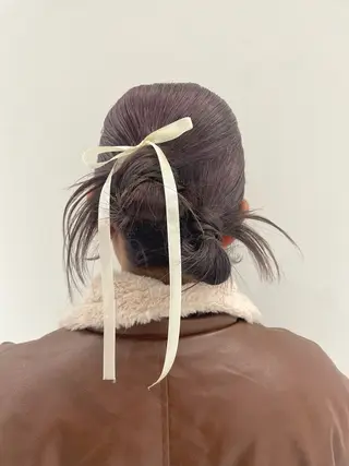 ヘアアレンジ 🎟暖色カラー /アレンジ🎀くるみのヘアスタイル