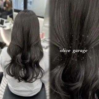 ロング カラー ♡Aira♡lond /グレージュ/縮毛のヘアスタイル