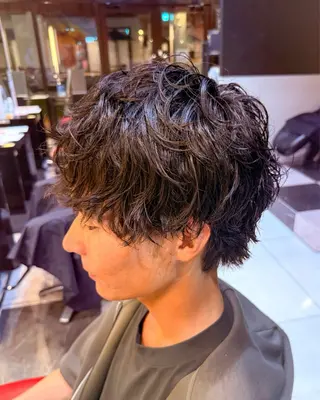パーマ メンズ レディースモデル募集 無料/田中海斗のヘアスタイル