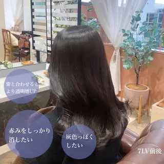 カラー 🧸顔周りカット /透明感🎀のヘアスタイル