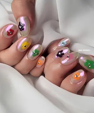 ネイル 3dパーツ/流行り 👧shushu❤️のネイルデザイン